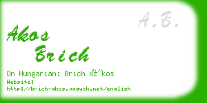 akos brich business card